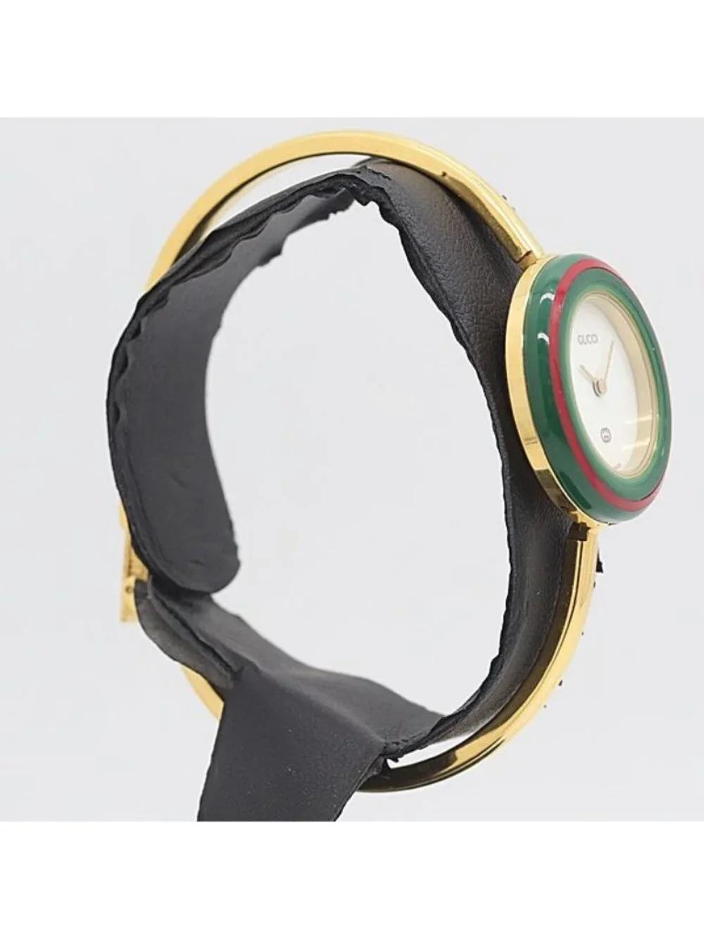 Gucci Change Bezel Quartz White Dial Bangle Watch